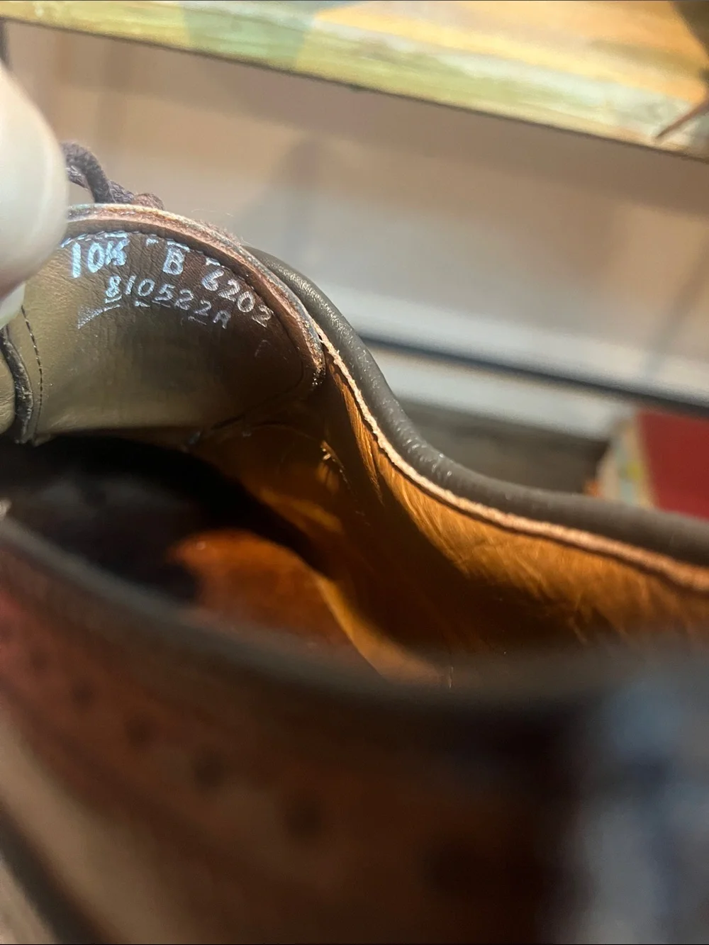 Allen Edmonds Mens Mcallister Oxfords Wingtip Light Brown Leather Size 10.5